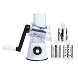 Rotary Cheese Grater Shredder Mandolin Slicer Vegetable Slicer Nuts Grinder White