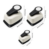 Set of 3Pcs Circle Punch Set Paper Hole Puncher Circle Hole Cutter for Arts Cardmaking Craft Scrapbooking