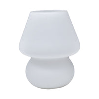 Mushroom Glass Table Lamp Bedside Night Light Desk Lamp Frosted White