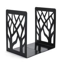 2Pcs Metal Bookends Decorative Book Ends for Shelves Book Holders Style 1