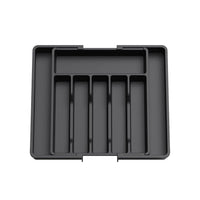 Expandable Utensil Tray Kitchen Cutlery Drawer Organizer Multipurpose Drawer Storage Tray Black