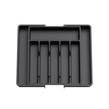 Expandable Utensil Tray Kitchen Cutlery Drawer Organizer Multipurpose Drawer Storage Tray Black