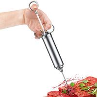 60ml Meat Seasoning Injector Syringe Kit for BBQ Kitchen Cooking