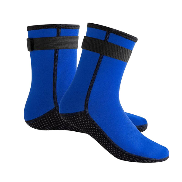 Pair of Wetsuit Socks 3mm Neoprene Diving Socks Thermal Anti-Slip Socks Water Booties for Swimming Water Sports Royal Blue