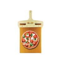 Sliding Pizza Cutting Board with Handle for Kitchen Fruit Vegetables Cheese Bread Cutting