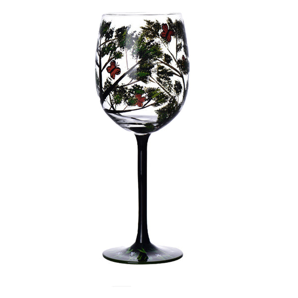 450ml Season Tree Wine Glass Cup Goblet Champagne Cup Home Decor Holiday Party Supplies Summer