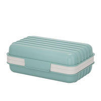 Travel Soap Dish with Lid Portable Draining Soap Holder Soap Case Blue