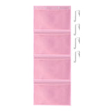 Over The Door Storage Organizer for Stuffed Plush Toys Hanging Large Capacity Toy Storage Pockets Pink