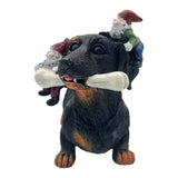 Dachshund Garden Gnomes Statues Table Garden Ornaments Outdoor Style 1