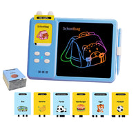 224 Words Talking Flash Cards LCD Writing Tablet Toddlers Preschool Words Learning Cards Toy Kid Gift Blue