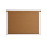 Wall Mounted Cork Board Blank Bulletin Board for Office Home and School White