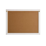 Wall Mounted Cork Board Blank Bulletin Board for Office Home and School White