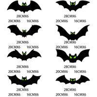 144Pcs 3D Bats with Glow in the Dark Eyes Spooky Party Home Room Wall Halloween Decorations