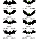 144Pcs 3D Bats with Glow in the Dark Eyes Spooky Party Home Room Wall Halloween Decorations