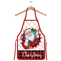 Christmas Apron Funny Cartoon Apron Style for Xmas Dinner Party Cooking Baking Barbecue Crafting Style 1