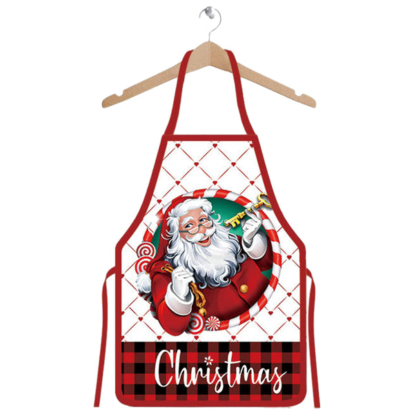 Christmas Apron Funny Cartoon Apron Style for Xmas Dinner Party Cooking Baking Barbecue Crafting Style 1