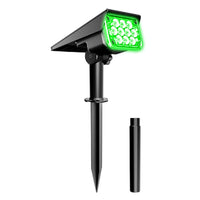 Solar Landscape Spotlights Water Resistant Wall Lights for Yard Garden Walkway Pool Patio Green