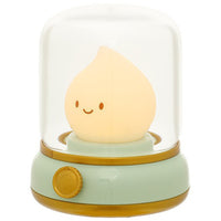 Cute Kerosene Lamp Silicone Campfire Night Light Desktop LED Decorative Light Green