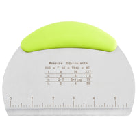 Stainless Steel Pastry Scraper Effortless Dough Cutting Tool with Measuring Scale Green