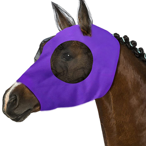 Horse Face Cover Horse Fly Mask Equine Mask Veil Purple