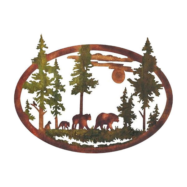 Retro Animal Forest Metal Wall Art Decor Wall Sculpture Office Home Wall Decorations Style 2