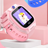 Touch Screen 4G Smart Watch Positioning Video Call Watch with Camera for Kids Pink