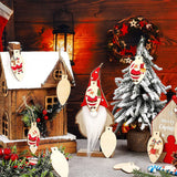 50Pcs Blank Christmas Wooden Slices Light Bulb DIY Unfinished Christmas Wooden Discs Hanging Decorations