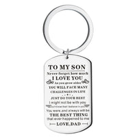 Inspirational Pendant for Son Motivational Keychain for Teens from Dad