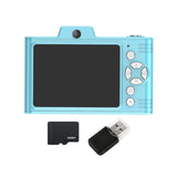 1080P Retro Digital Camera with 32G Memory Card Kids Student Camera Blue