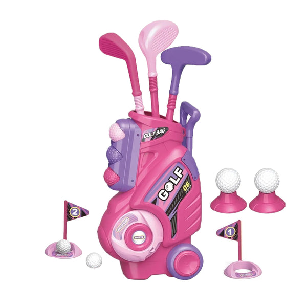 Toddler Golf Ball Game Playset Golf Toy Set Pink