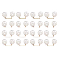 16Pcs Brooch Pins Anti-Exposure Neckline Safety Pins Artificial Pearl Clips for Women Girls Style 1