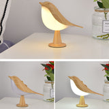 Touch Control Bedside Lamp Magpie LED Desk Lamp Reading Night Light Wood Color