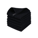 Set of 6Pcs Cotton Dish Cloths Waffle Weave Quick Drying Dish Towels Black