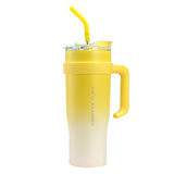 40oz Tumbler with Handle Stainless Steel Water Cup With Lid And Straw Yellow