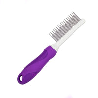 Detangling Pet Grooming Comb with Long and Short Stainless Steel Teeth for Dog Cat