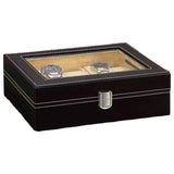 PU Leather Display Storage Box Watch Organizer Case Jewelry Showcase