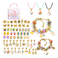 66 Pcs Kids DIY Bracelet Charm Making Kit Jewelry Making Supplies Multicolor