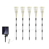 5-in-1 Solar Firework Lights Water-resistant Outdoor Stake Lights Christmas Garden Lights Multicolor