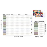 2025 Yearly Wall Calender 12-Month Holiday Year Planner Home Office Work Calendar Poster