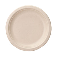 50Pcs Disposable Plates Party Dinner Round Bowl Catering Eco Friendly Light Brown