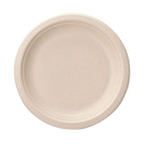 50Pcs Disposable Plates Party Dinner Round Bowl Catering Eco Friendly Light Brown