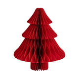 Tabletop Artificial Christmas Tree Magnetic Paper Honeycomb Christmas Tree Christmas Party Home Decoration Wine Red