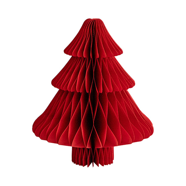 Tabletop Artificial Christmas Tree Magnetic Paper Honeycomb Christmas Tree Christmas Party Home Decoration Wine Red