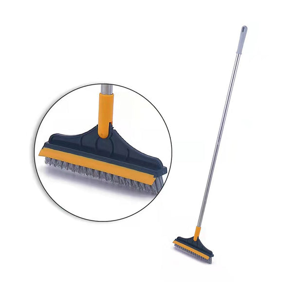 2 in 1 Floor Scrub Brush Crevice Cleaning Brush Multi-Purpose Gap Floor Brush Yellow