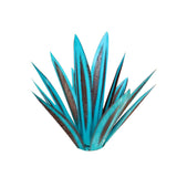 Metal Art Agave Decorative Sculpture 9-Leaf Artificial Plant Decorations Garden  Ornament Blue