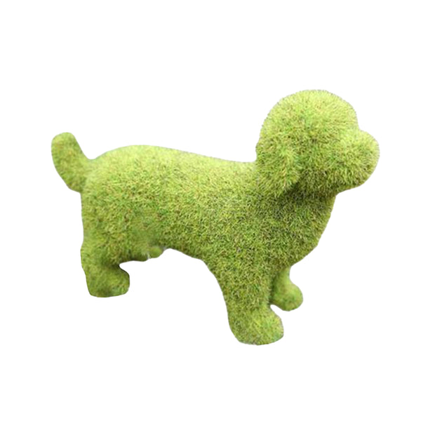 Cute Dog Flocking Animal Garden Decoration Simulation Grass Garden Ornament Garden Home Office Decoration