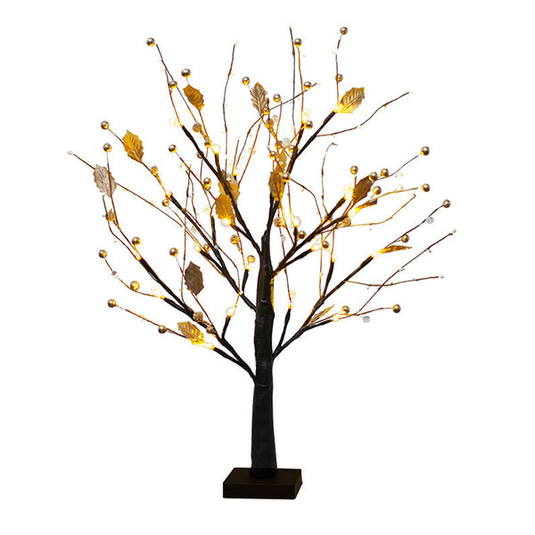 Tabletop Tree Light 24 LED Lighted Tree Decorated Lights Artificial Branch Tree Lamp for Outdoor and Indoor Christmas Decor Gold