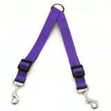 Adjustable Dual Dog Leash No Tangle Coupler Double Pet Puppy Leash Purple