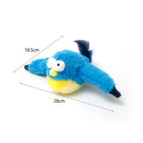 Cat Squeaky Toys Rechargeable Interactive Cat  Toy Touch Activated Kitten Plush Pet Toys Blue