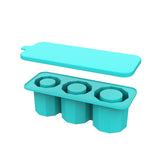 Ice Cube Tray for Stanley 30-40 Oz Tumbler Cup Silicone Hollow Cylinder Ice Mold with Lid for Ice Drink Whiskey Cocktail Blue